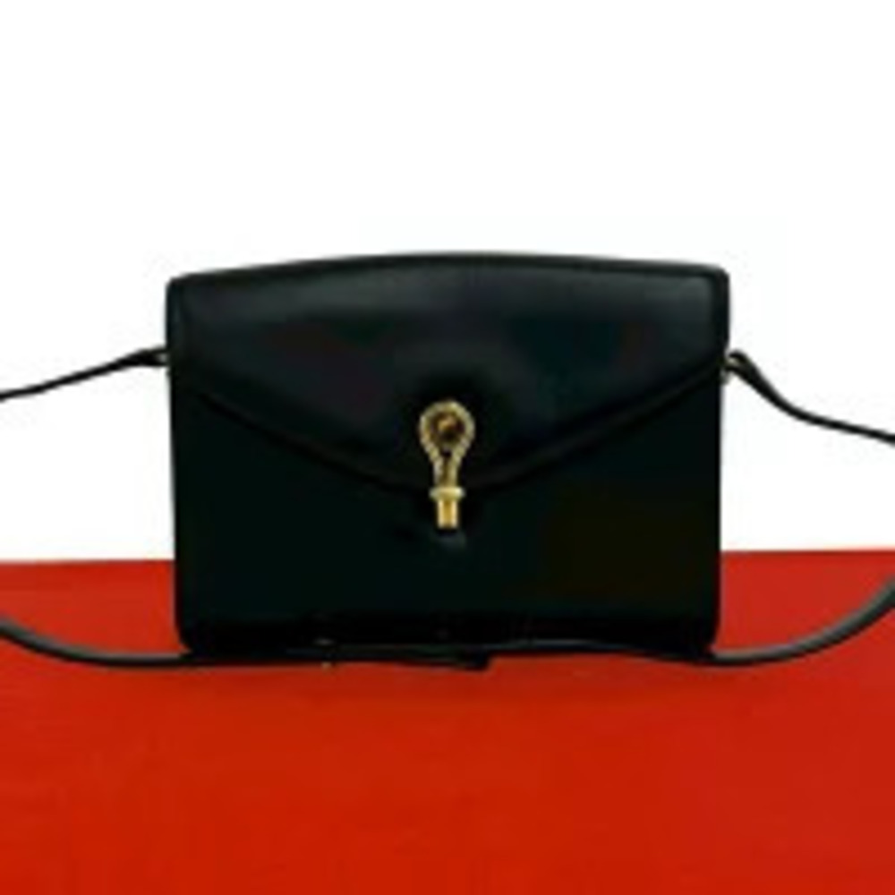 Gucci Tiger Eye Calf Leather Hobo Shoulder Bag Black